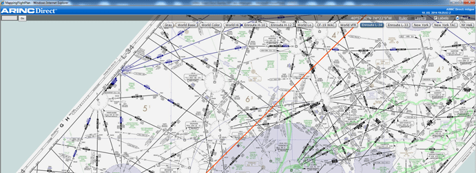 ARINCDirect routing map