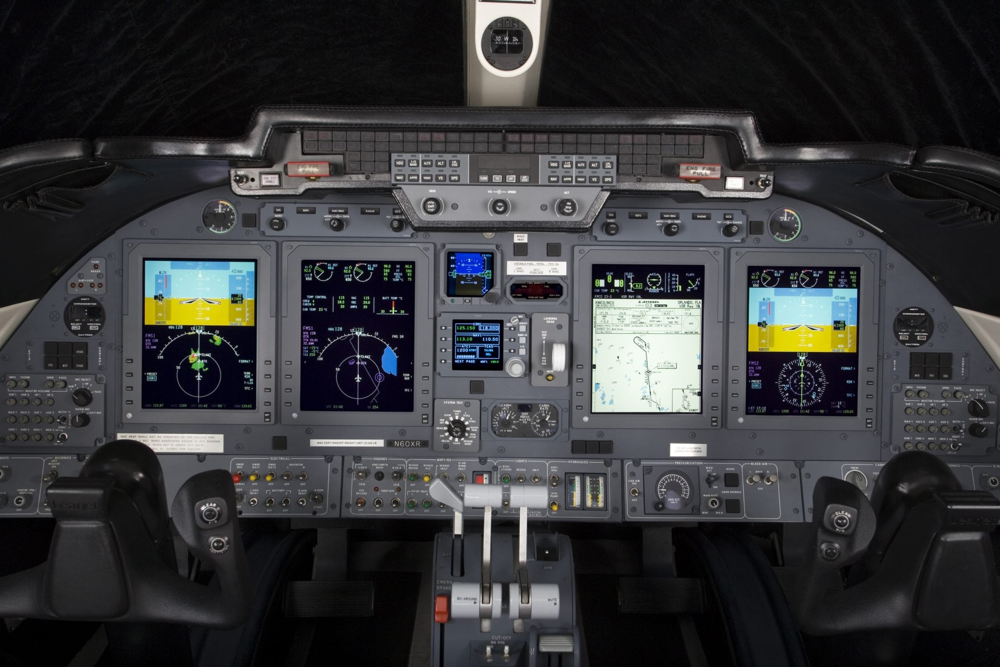 Learjet 60 cockpit, rendering