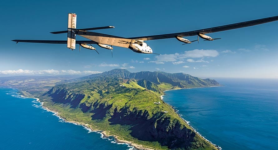 Solar Impulse II on its flight from Nagoya, Japan to Hawaii, U.S. 
