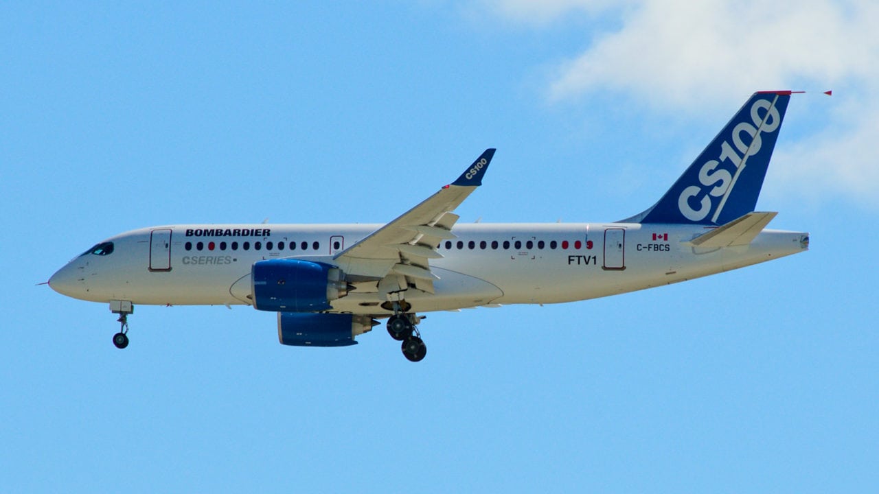 Bombardier’s CS100 aircraft