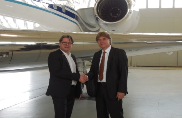 Ornulf Hilarius, CEO of OHS Aviation Services and Christoph Meyerrose, CEO of LBAS