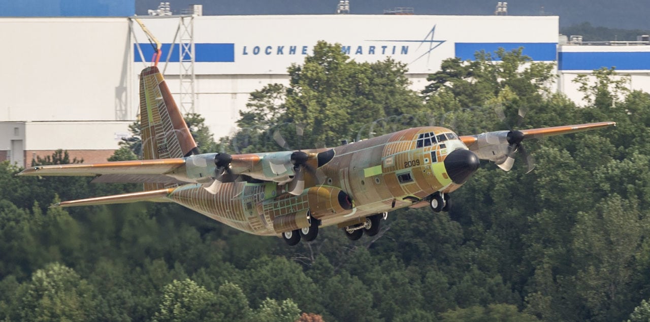 An HC-130J assigned to the U.S. Coast Guard