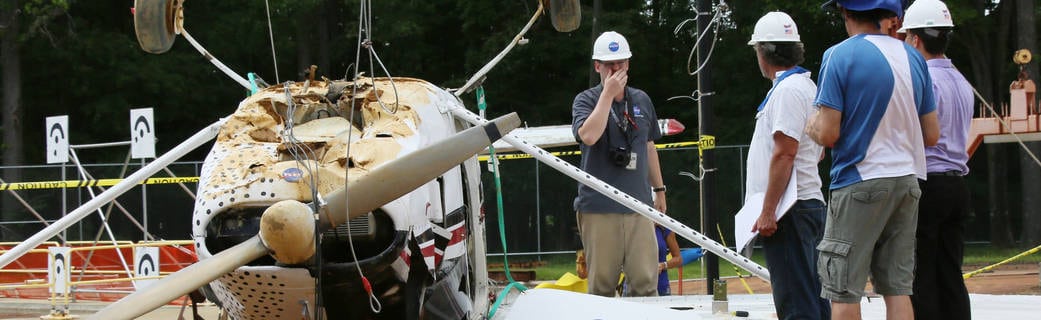 NASA’s second crash test involving a Cessna 172 to test ELTs