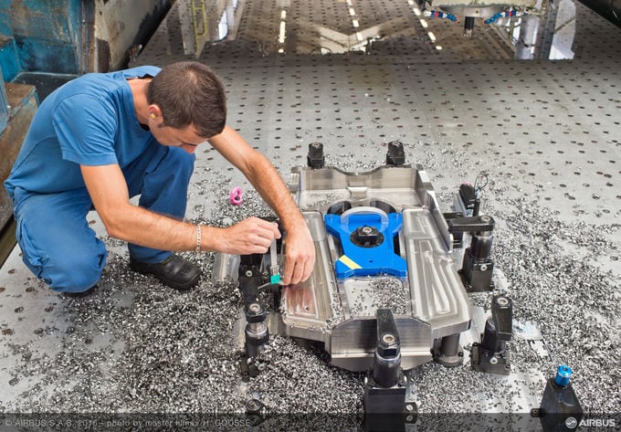 Airbus starts production of the first A330neo. Worker at Airbus’ Pylon Manufacturing Plant in Saint Eloi