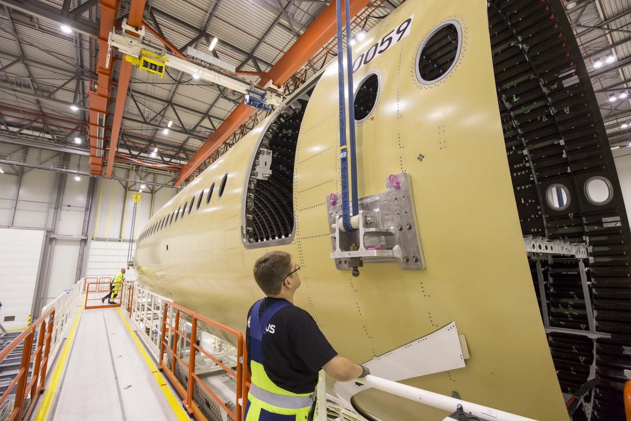 Assembly of the A350-1000 fuselage