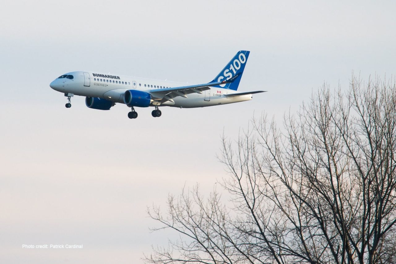 Bombardier’s CS100 has completed certification activities