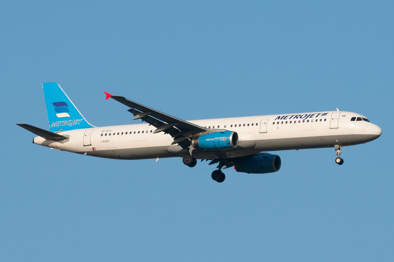 The aircraft involved in the Metrojet 9268 crash