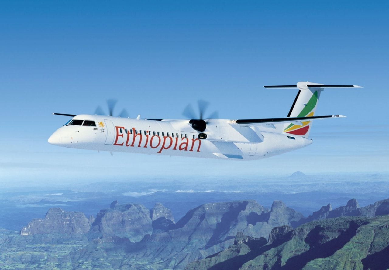 Ethiopian Airlines Q400 aircraft