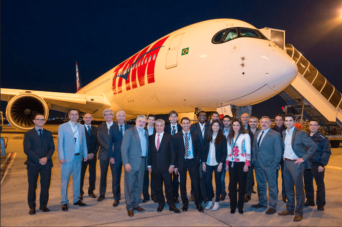 TAM Airlines receiving its first A350 XWB