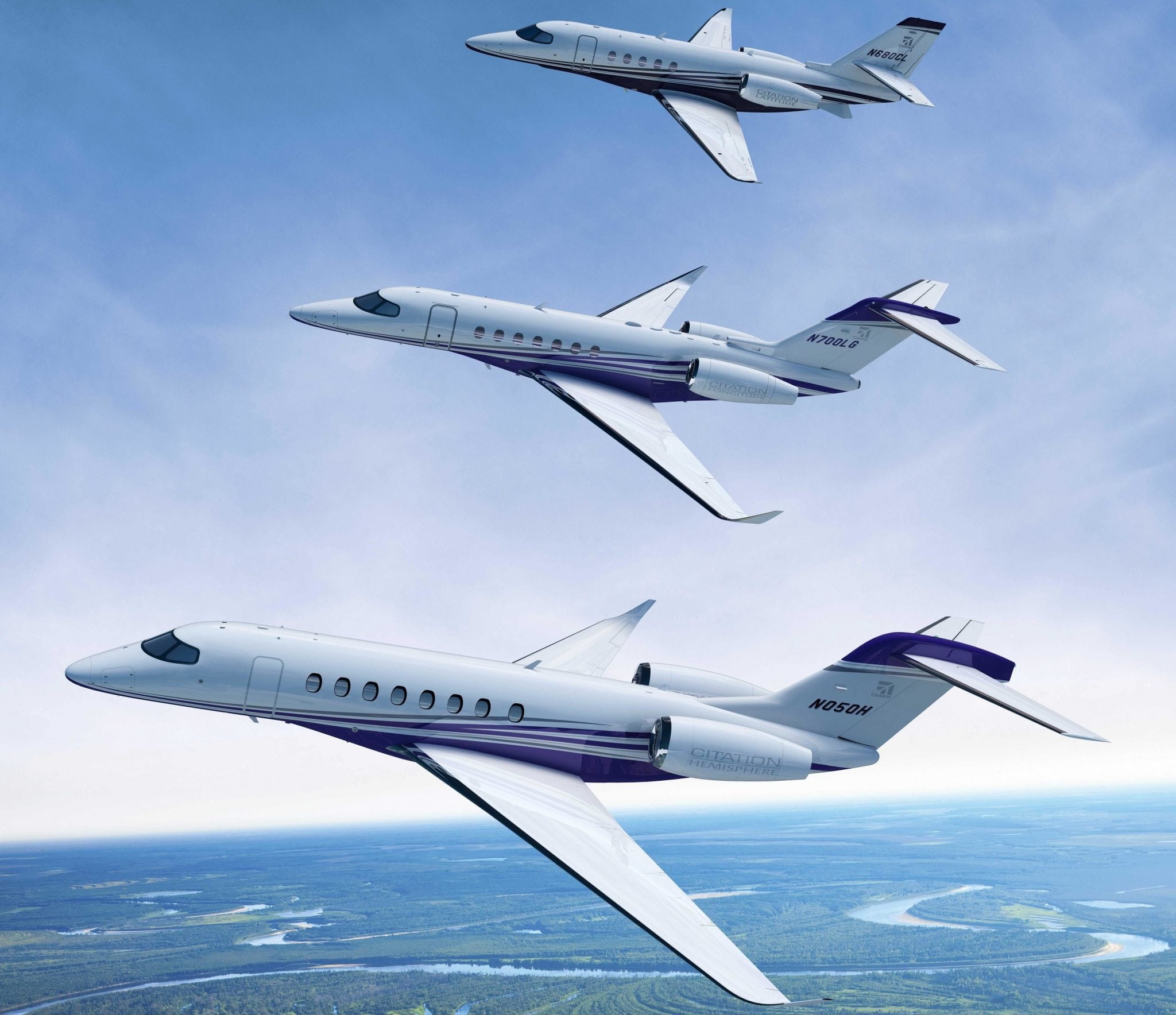 The Longitude and Hemisphere will join the Citation Latitude to complete a new, large-cabin, three-aircraft Citation family