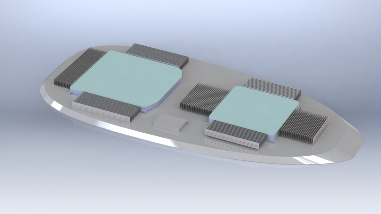 Digital rendering of Gilat’s phased array antenna