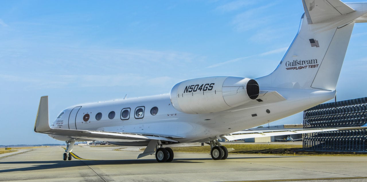 Gulfstream’s G500 test aircraft