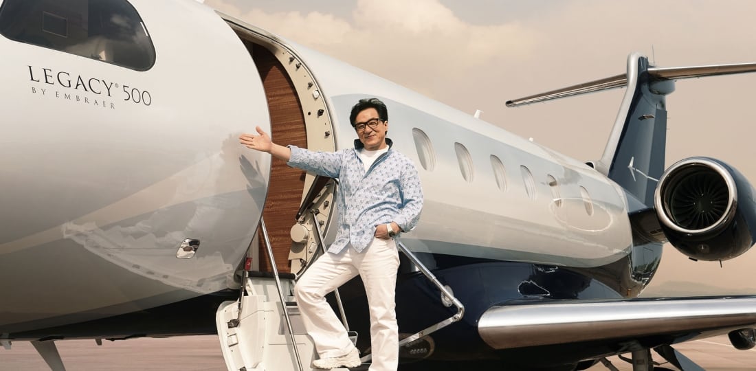 Jackie Chan is the Chinese launch customer with Embraer’s Legacy 500