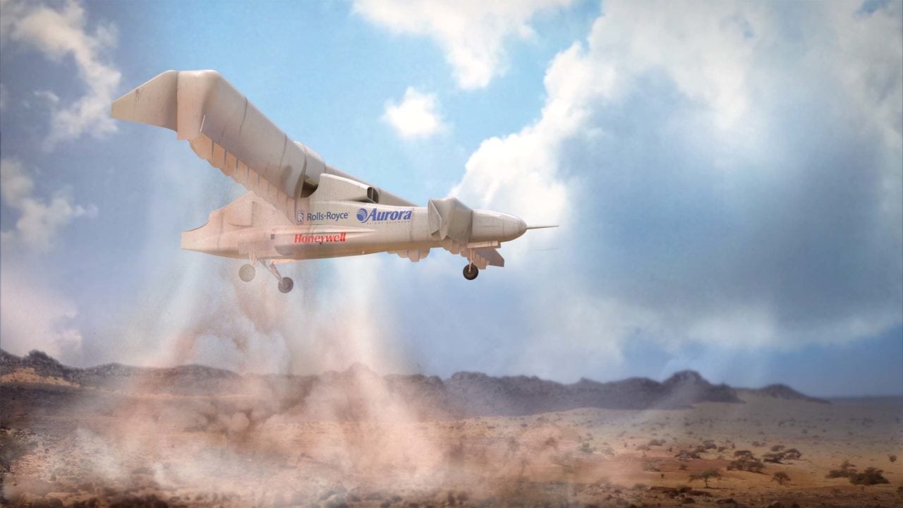 Rendering of Aurora Flight Science’s Vertical Take-Off and Landing Experimental Aircraft