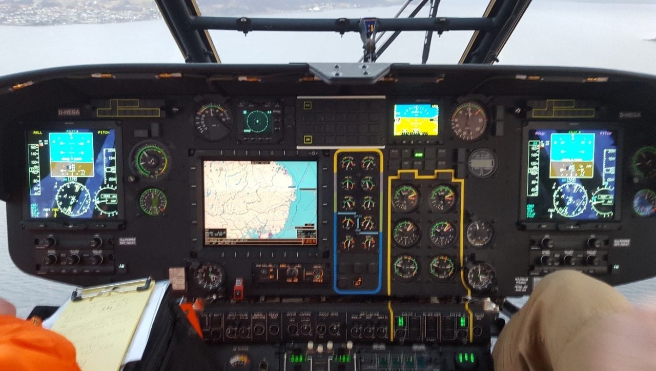 Advanced flight displays in the Heli-One Super Puma