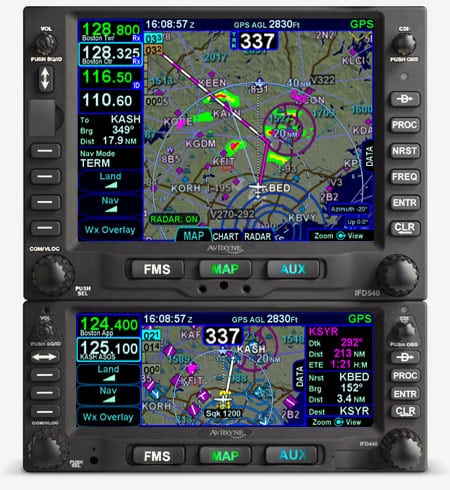 Avidyne IFD540 GPS FMS for GA aircraft