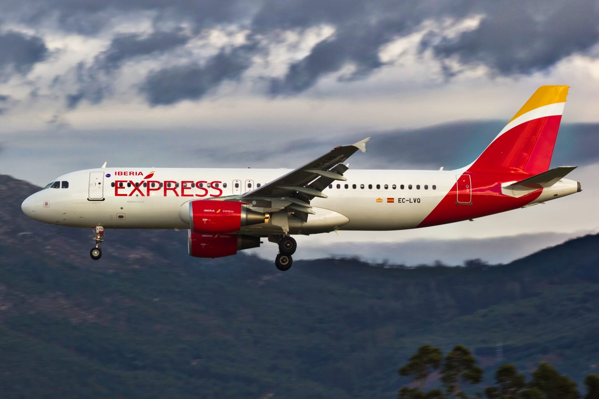 An Iberia Express Airbus A320 at Vigo-Peinador Airport