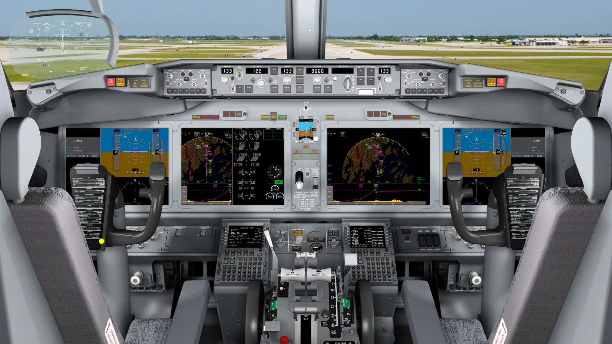 Boeing 737-8 MAX Cockpit Familiarization Poster - Digital Full Scale 3 Poster Set