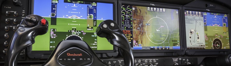 Cockpit of a Pro-Line Fusion equipped Beechcraft King Air