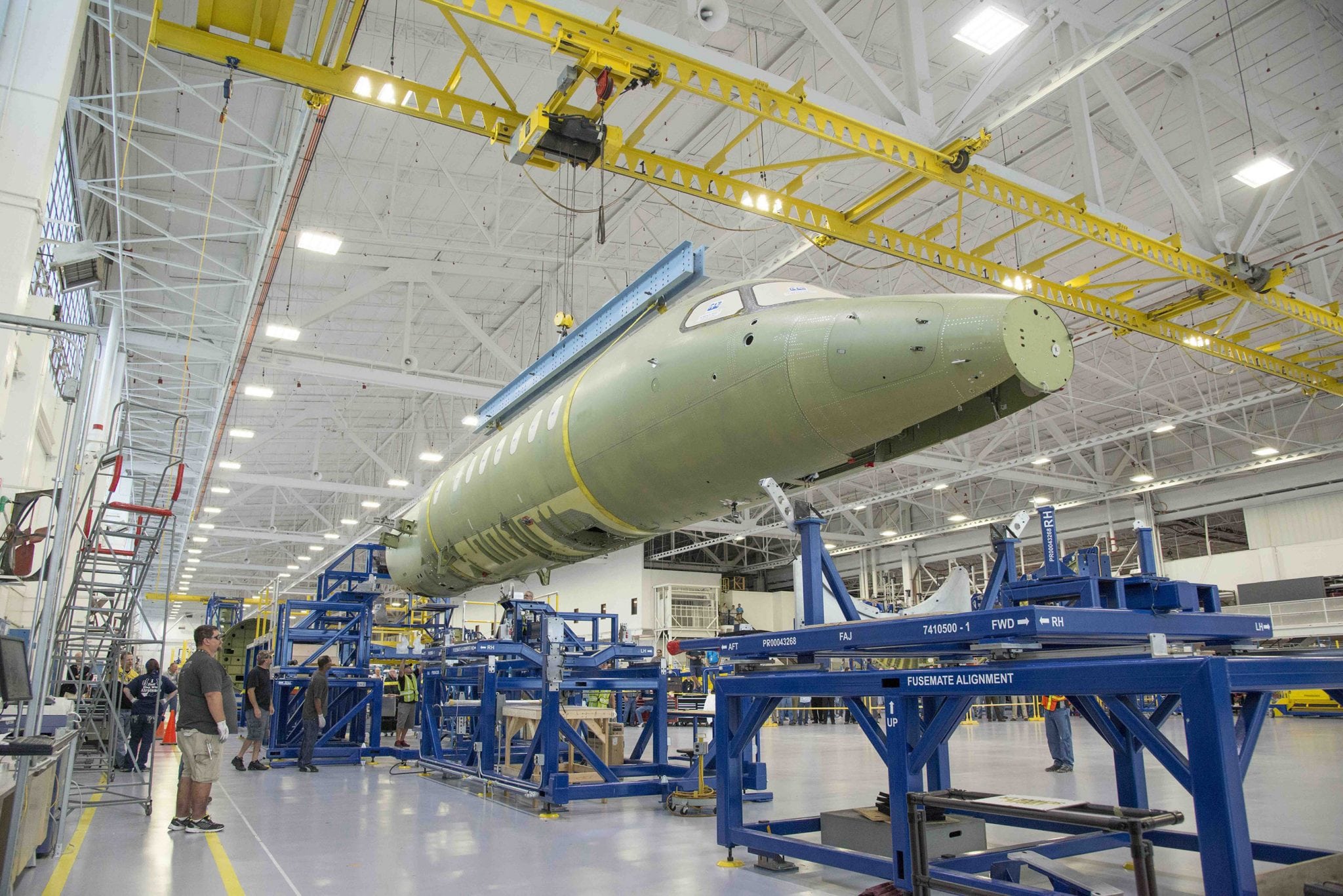 Cessna Citation Longitude mating fuselage and wing