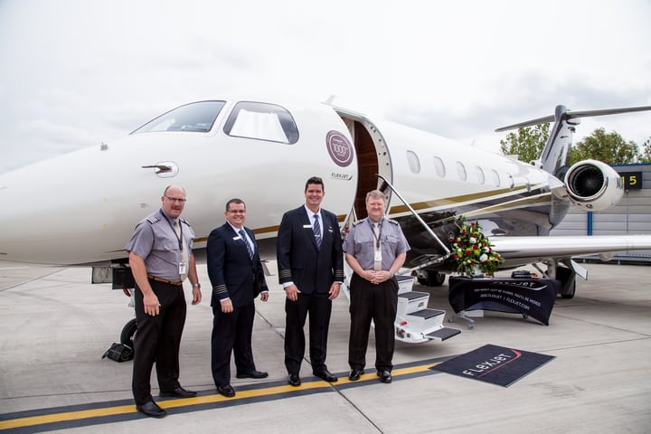 Jetex’s Embraer Legacy 500 at the London City Airport