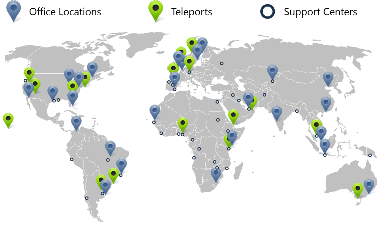 EMC-GEE global connectivity support infrastructure map