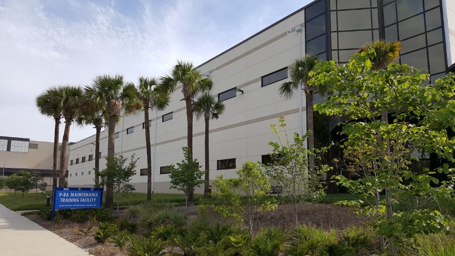 The U.S. Navy's new P-8 maintenance training facility at Naval Air Station Jacksonville, Fla. 