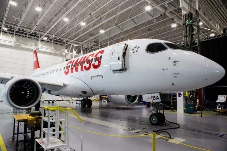 First SWISS CS100 aircraft prepares for first flight