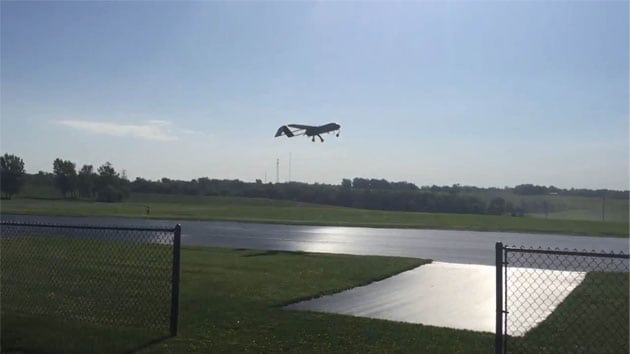Rockwell Collins successfully completed the test flight using The University of Iowa OPL Ferox UAS