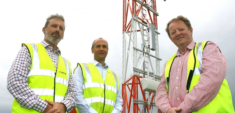 ILS runway radio antenna at Belfast Airport