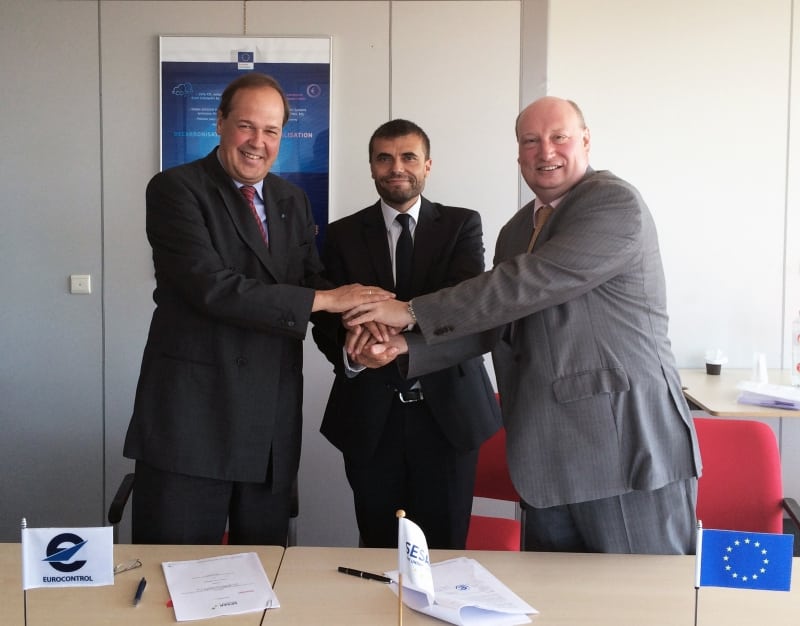 From left: Frank Brenner, director general, Eurocontrol and vice chair of the SESAR JU Administrative Board; Florian Guillermet, executive director, SESAR Joint Undertaking; and Henrik Hololei, director general for Mobility and Transport (DG MOVE), and chair of the SESAR JU Administrative Board