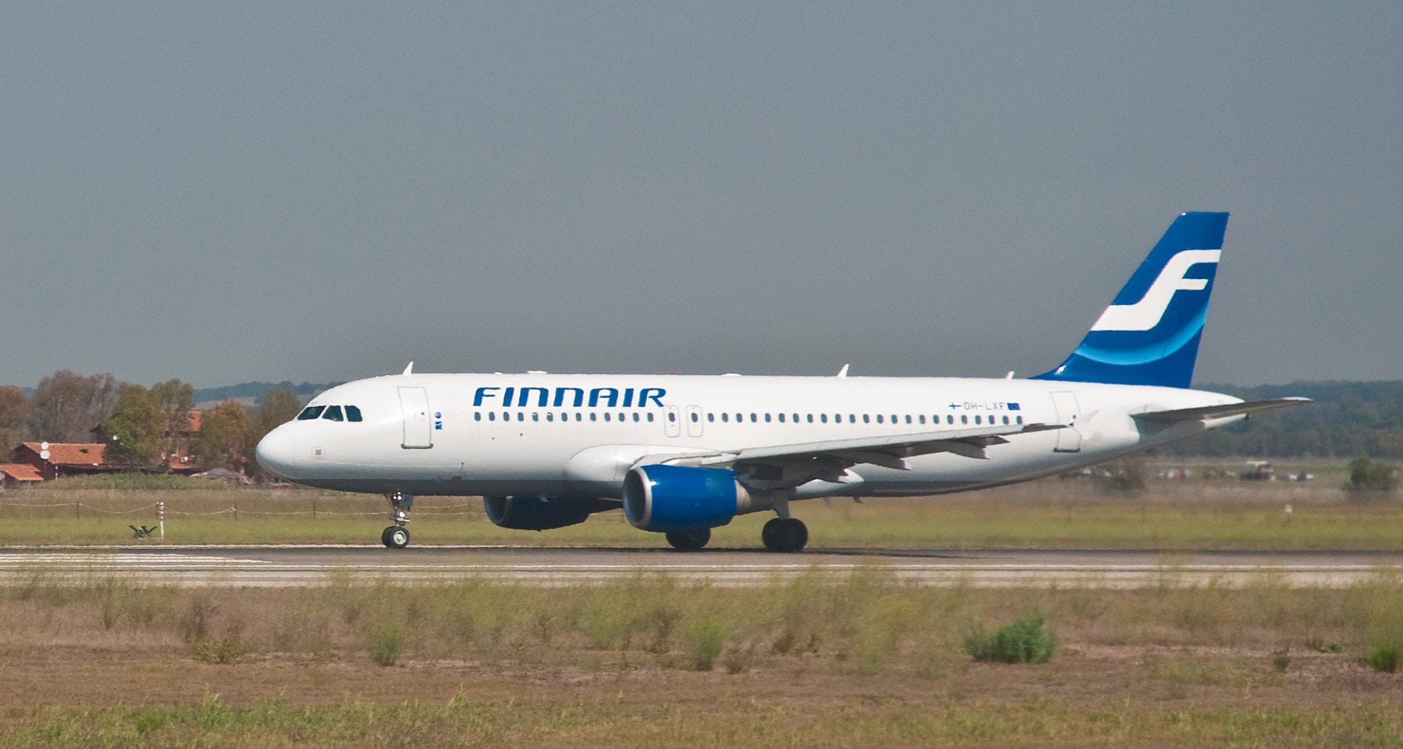 Airbus A320-200 OH-LXF of Finnair in Rome Fiumicino Airport, Italy