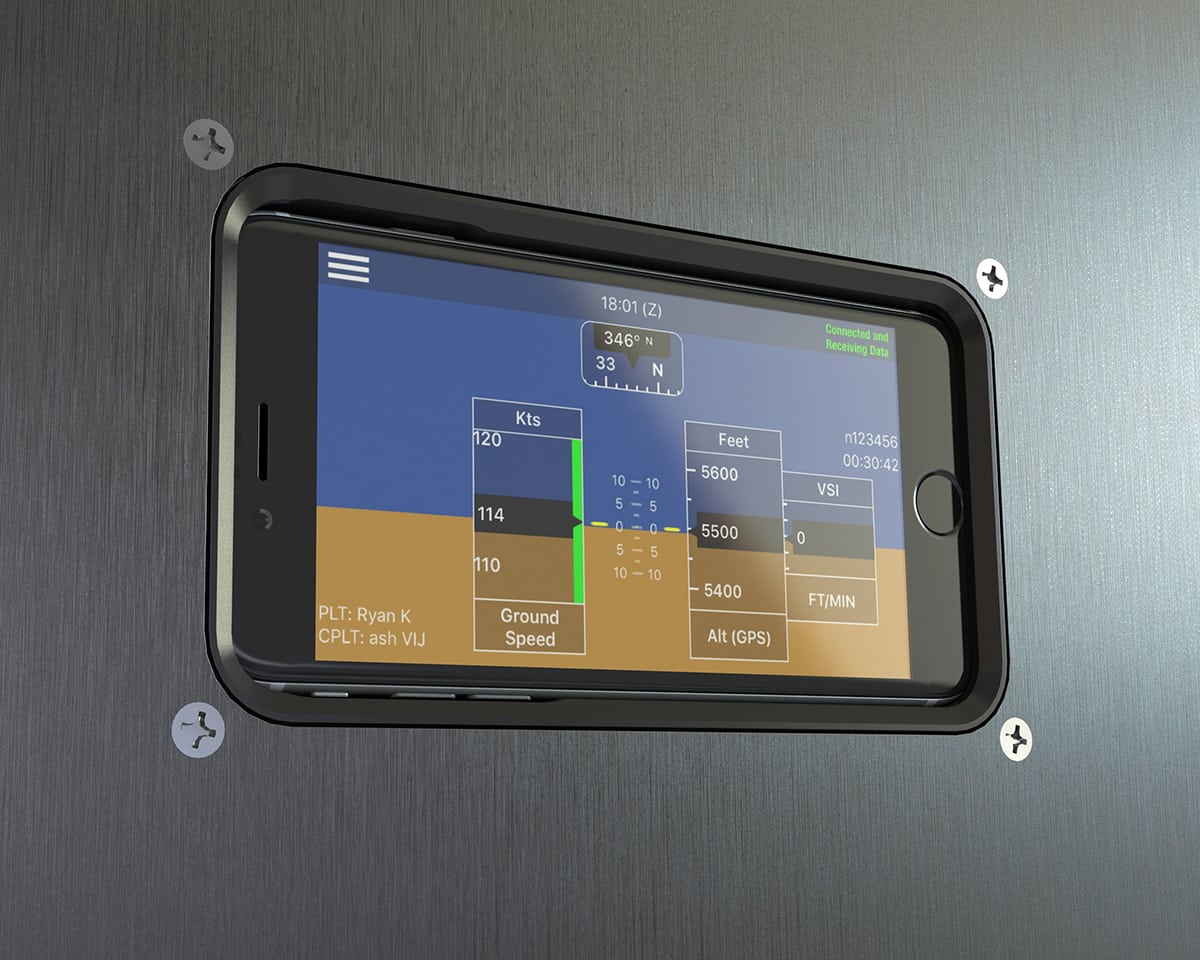 Guardian Avionics iFDR mounted panel