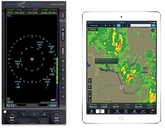 Lynx L-3 cockpit display and iPad