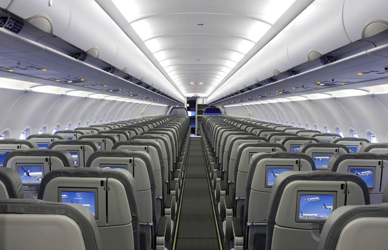 Airbus A320 cabin