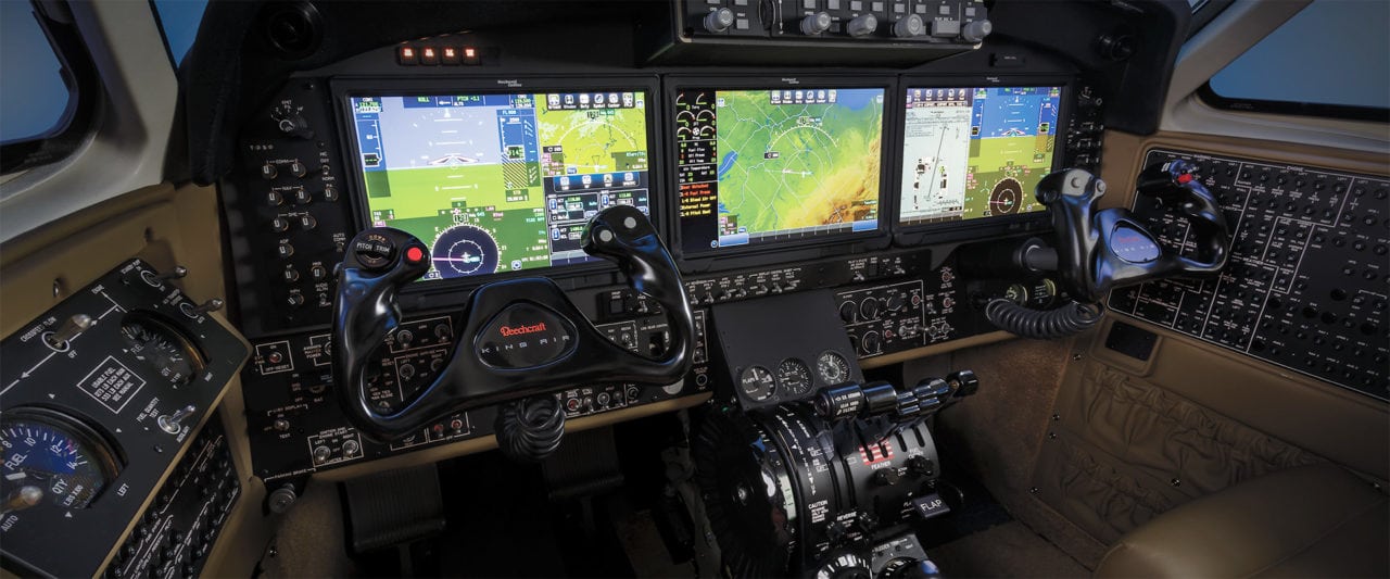 Beechcraft King Air 250 flight deck