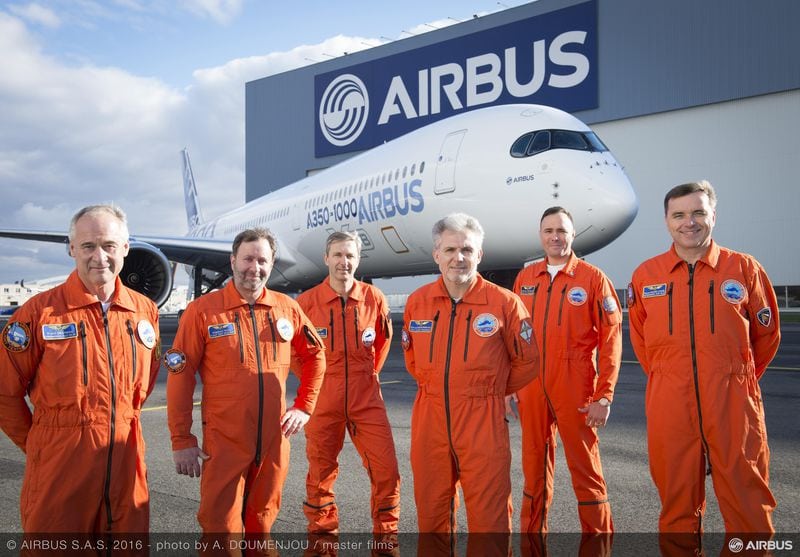 First A350-1000 test flight crew