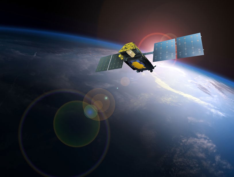 Rendering of Aireon’s satellite, which will deliver space-based ADS-B in 2018