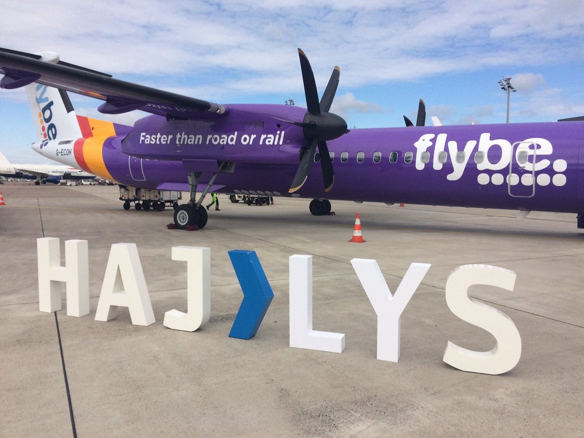 Flybe aircraft on runway. Photo: Flybe