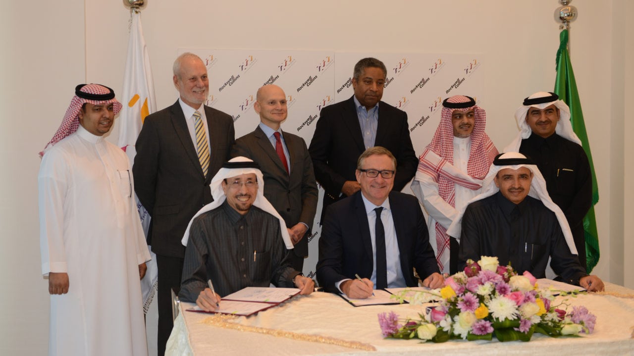 Rockwell Collins signed an agreement with Taqnia Aeronautics and defense and security technology Taqnia subsidiaries, to collaborate on military rotary and fixed wing avionics opportunities in the Kingdom of Saudi Arabia. Photo: Rockwell Collins