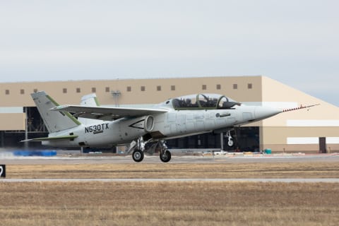 Textron’s Scorpion jet making its first flight