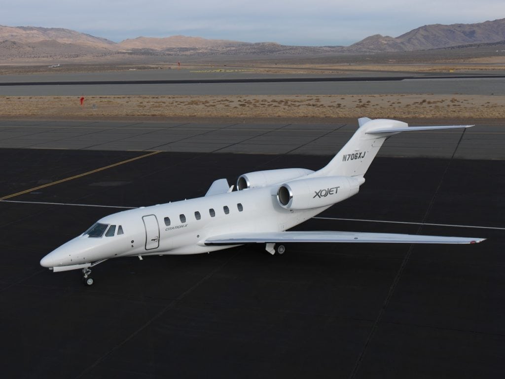 XOJet Cessna Citation X. Photo: XOJet. 