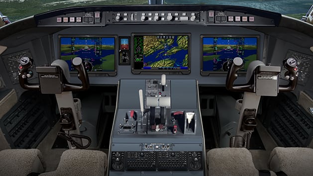 Challenger 604 Pro Line Fusion upgrade. Photo: Rockwell Collins.