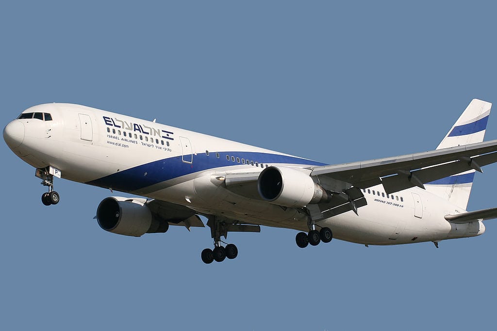 EL AL Israel Airlines Boing 767. Public domain photo.