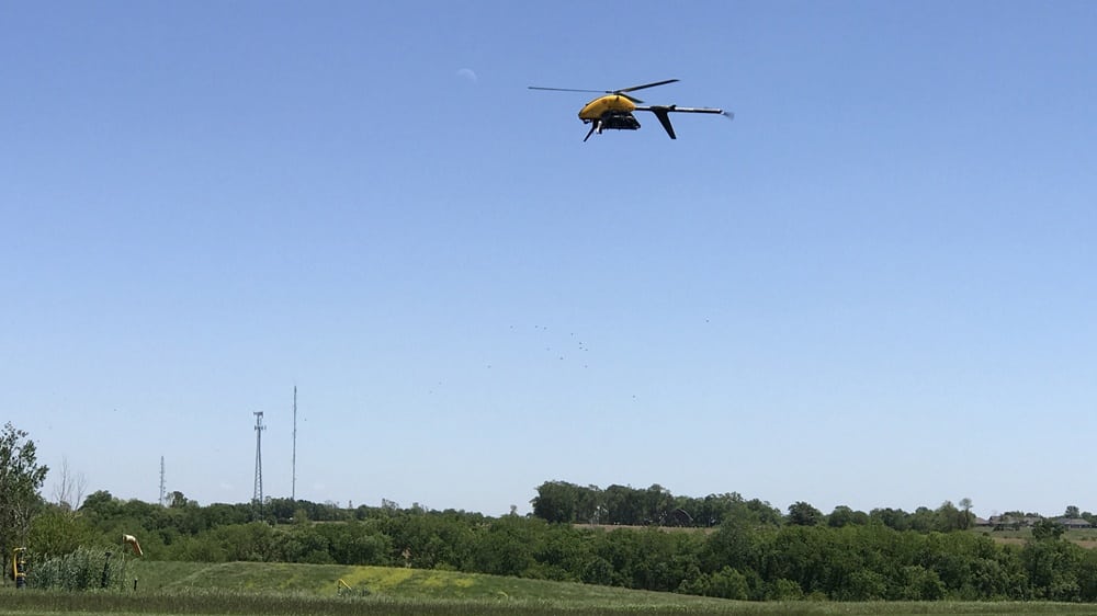 Rockwell Collins’ CNPC-1000 Command and Control data link, integrated into a Pulse Aerospace Vapor 55, undergoes testing at the University of Iowa’s OPL before embarking on a 10-mile flight beyond visual line of sight along power line infrastructure owned by Ameren Corp. near Newton, Illinois