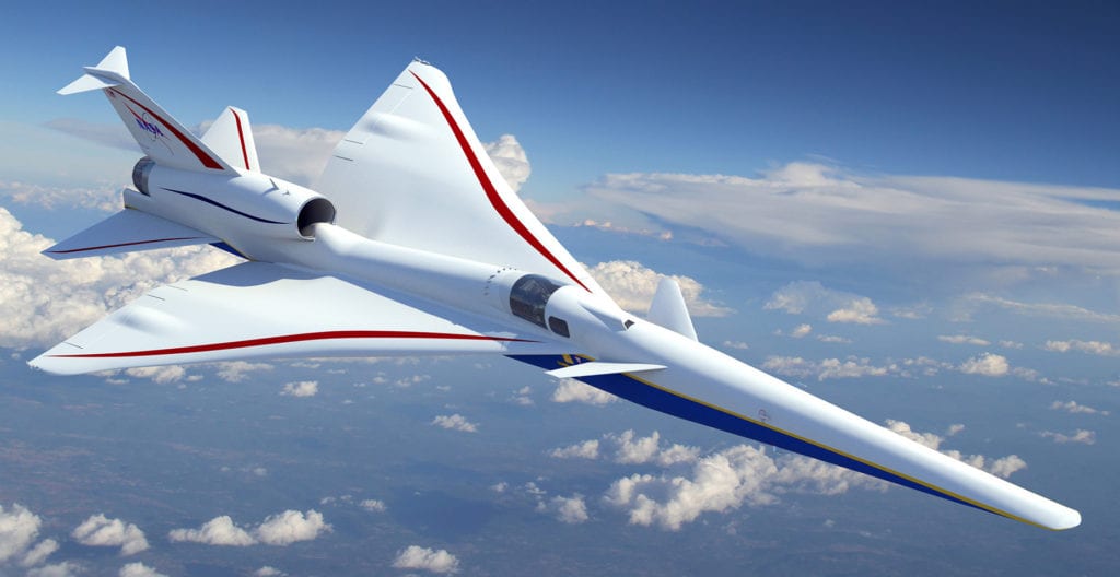 X-59 QueSST low-boom demonstrator design concept. (Lockheed Martin)