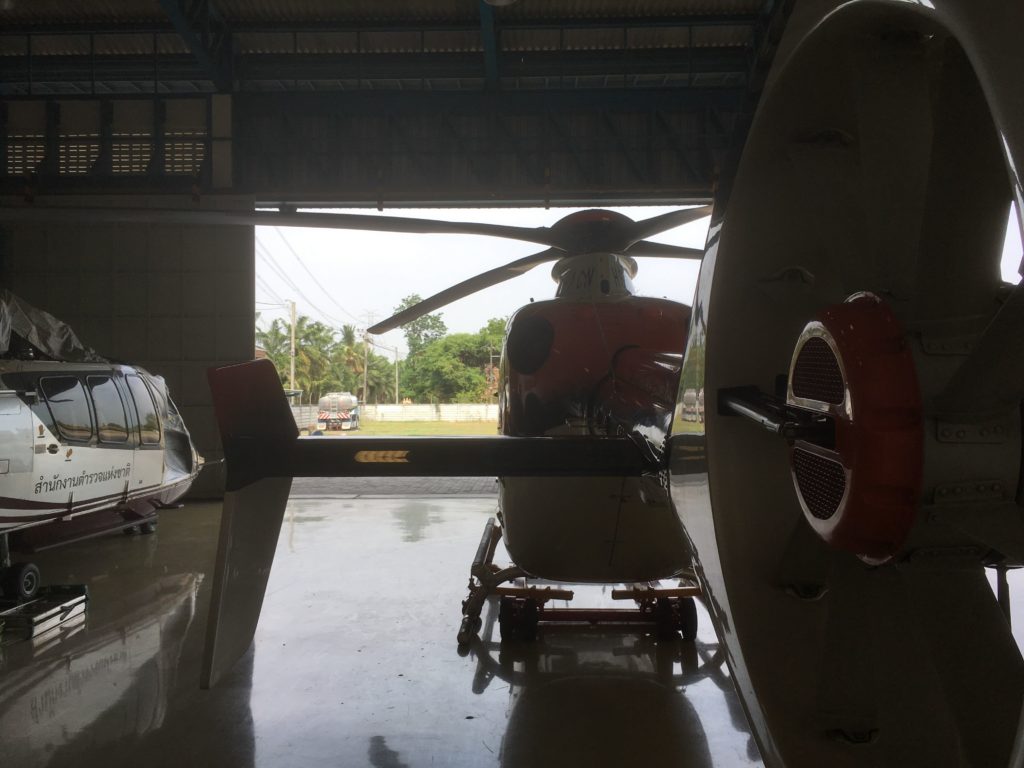 Inside the hangar of Airbus' MRO outside of Bangkok.