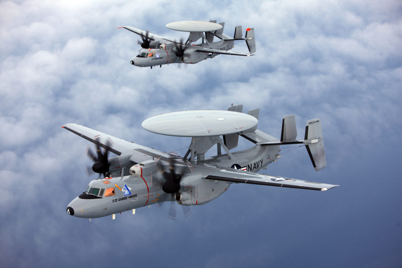 E-2D Advanced Hawkeye, one of the launch platforms for EGI-M. (Northrop Grumman)