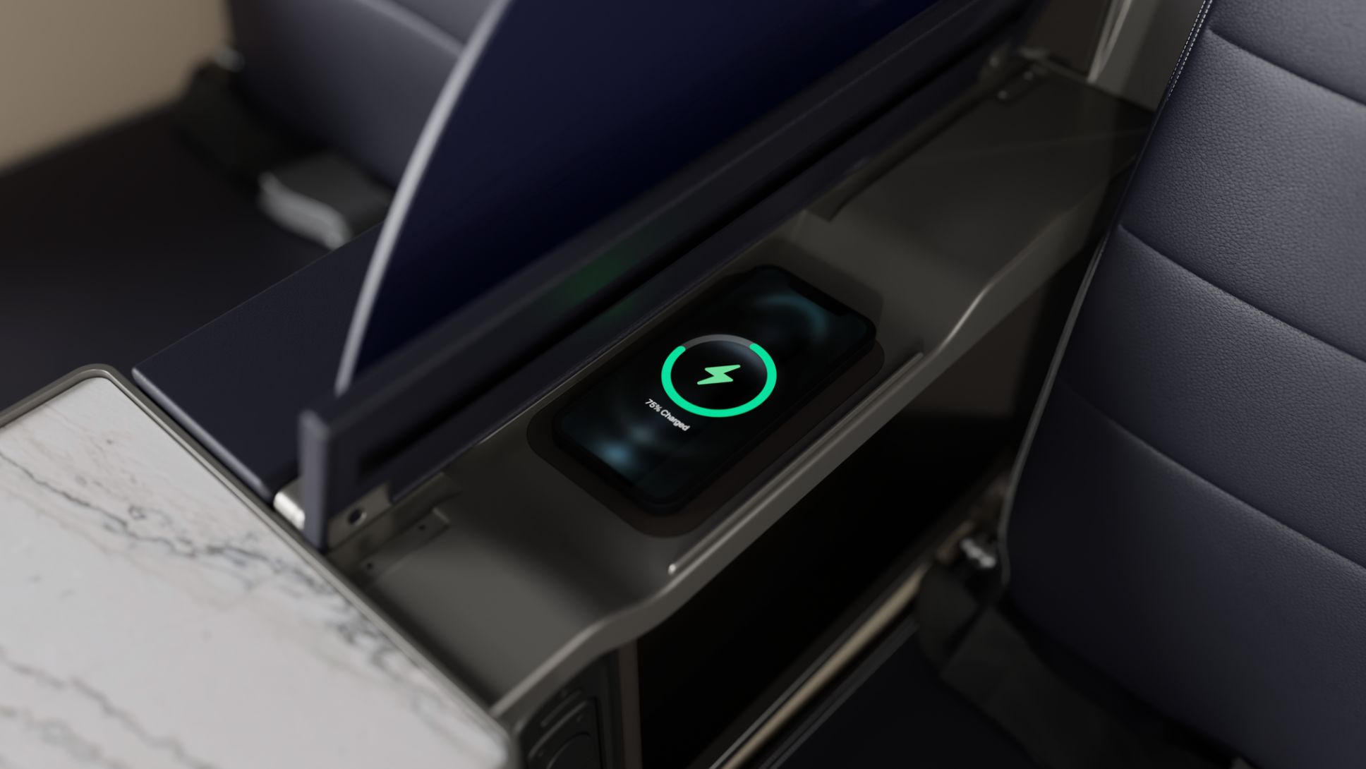cell phone charger on plane