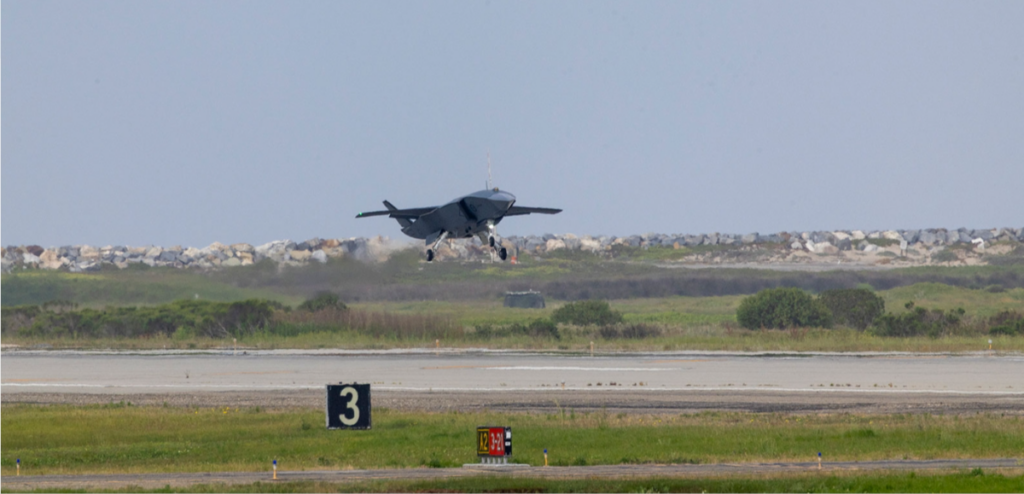 An MQ-28 Ghost Bat, which Boeing said recently made three operational flights over the Pacific Ocean. (Photo: U.S. Navy)